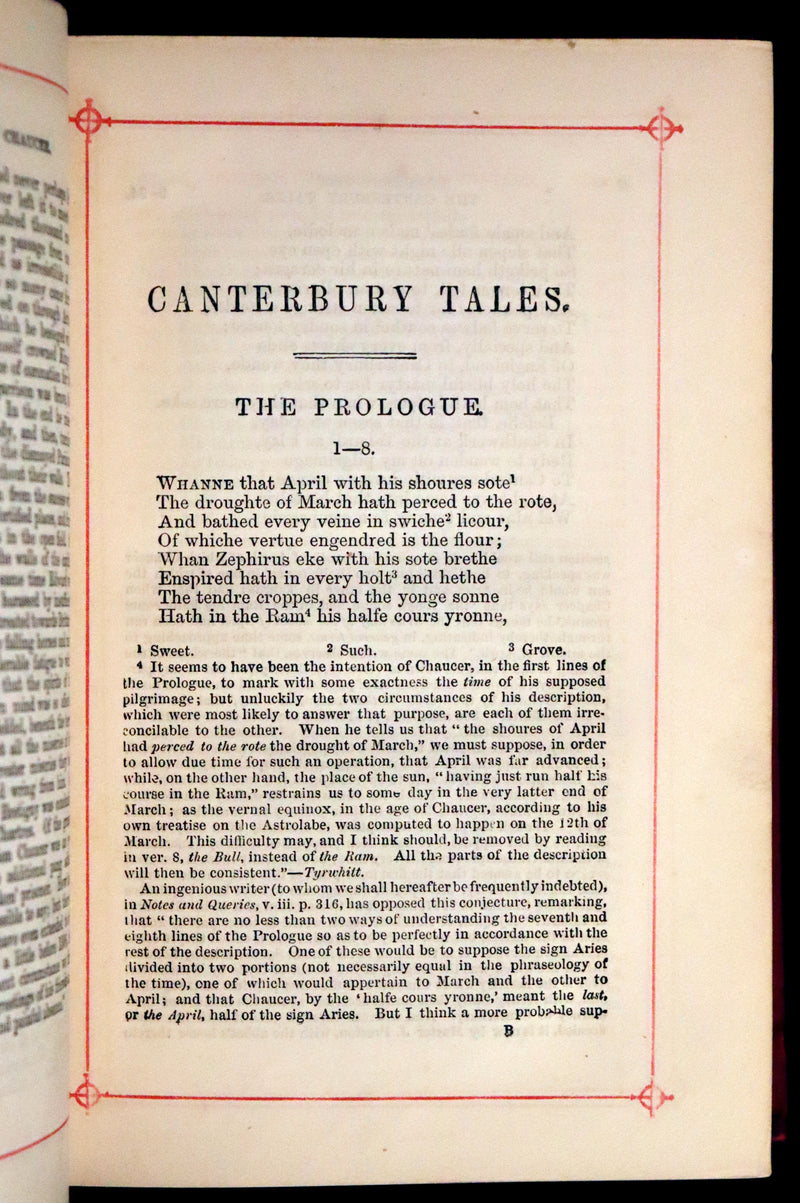 1880 Rare Victorian Book - The Canterbury Tales by Chaucer illustrated by Corbould.