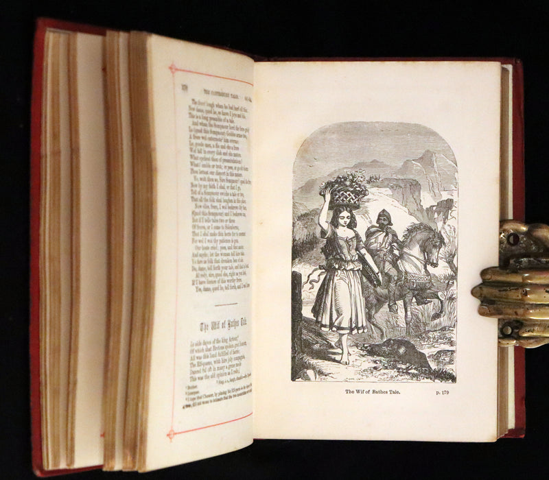 1880 Rare Victorian Book - The Canterbury Tales by Chaucer illustrated by Corbould.