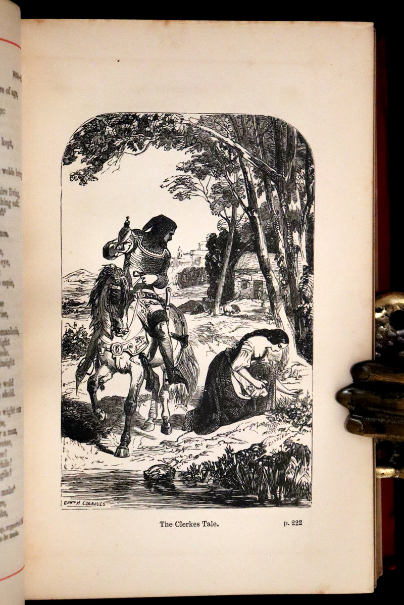 1880 Rare Victorian Book - The Canterbury Tales by Chaucer illustrated by Corbould.