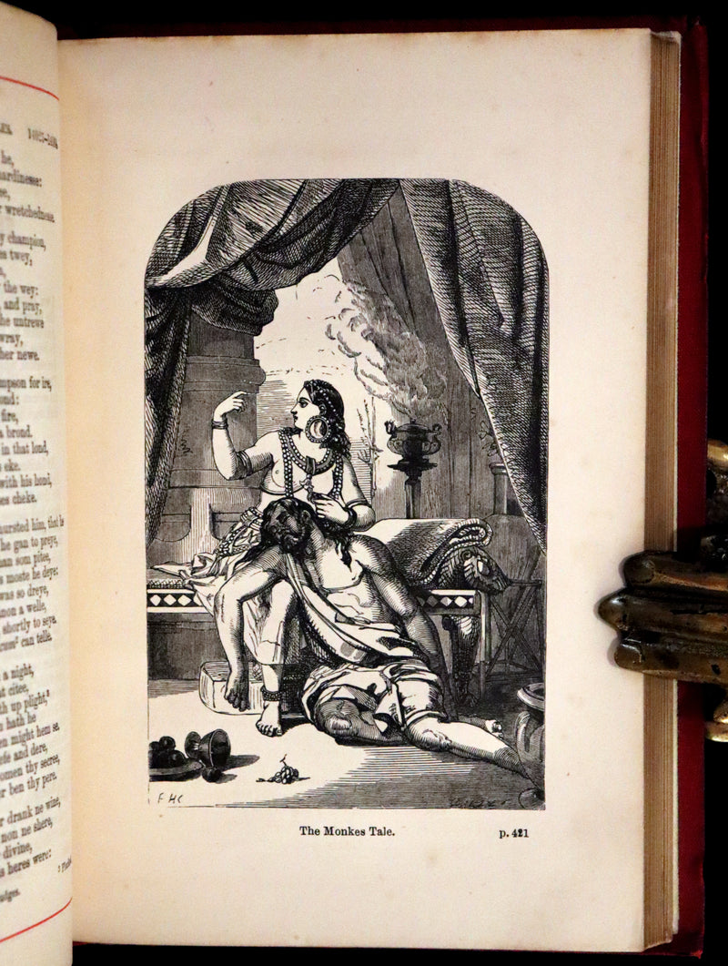 1880 Rare Victorian Book - The Canterbury Tales by Chaucer illustrated by Corbould.