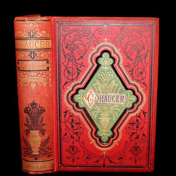 1880 Rare Victorian Book - The Canterbury Tales by Chaucer illustrated by Corbould.