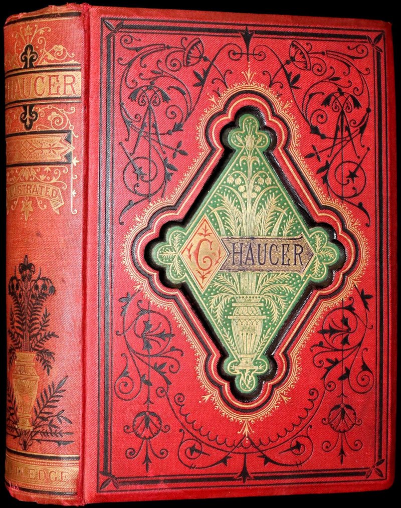 1880 Rare Victorian Book - The Canterbury Tales by Chaucer illustrated by Corbould.
