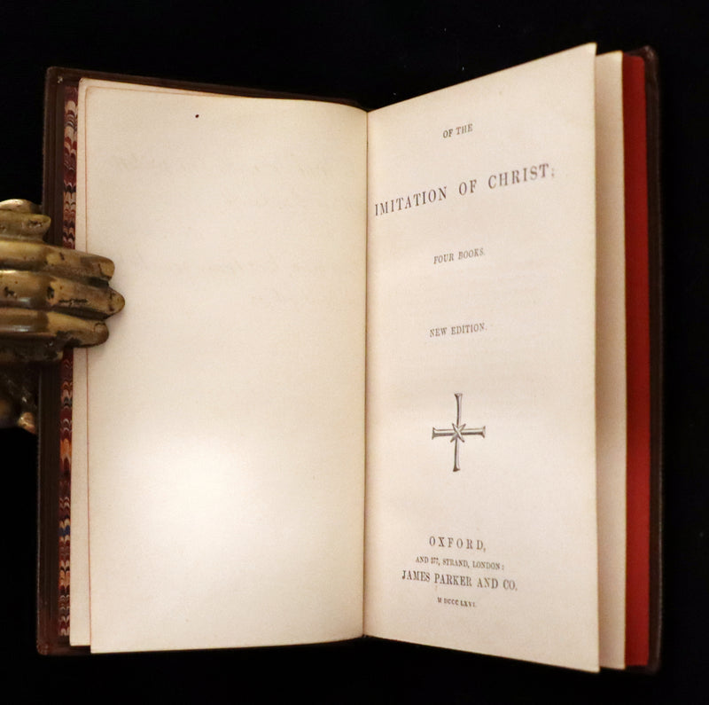 1866 Rare Book in a Nice Morocco binding - Of The Imitation of Christ by Thomas à Kempis. In Four Books.