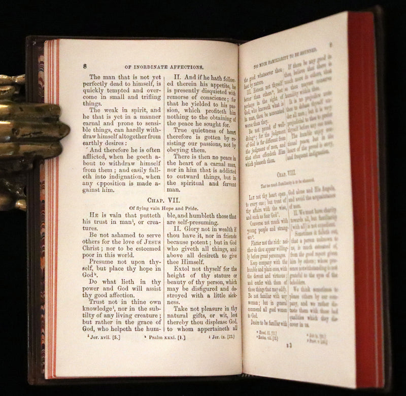 1866 Rare Book in a Nice Morocco binding - Of The Imitation of Christ by Thomas à Kempis. In Four Books.