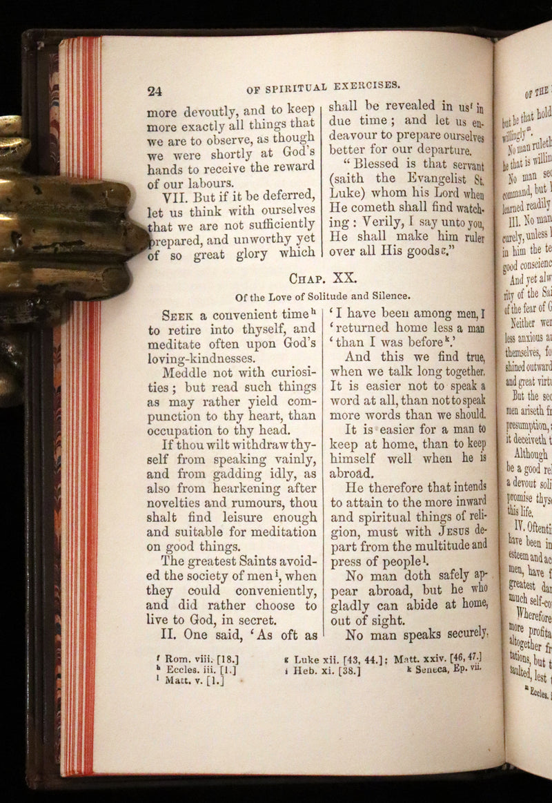 1866 Rare Book in a Nice Morocco binding - Of The Imitation of Christ by Thomas à Kempis. In Four Books.