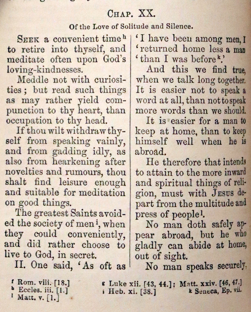 1866 Rare Book in a Nice Morocco binding - Of The Imitation of Christ by Thomas à Kempis. In Four Books.