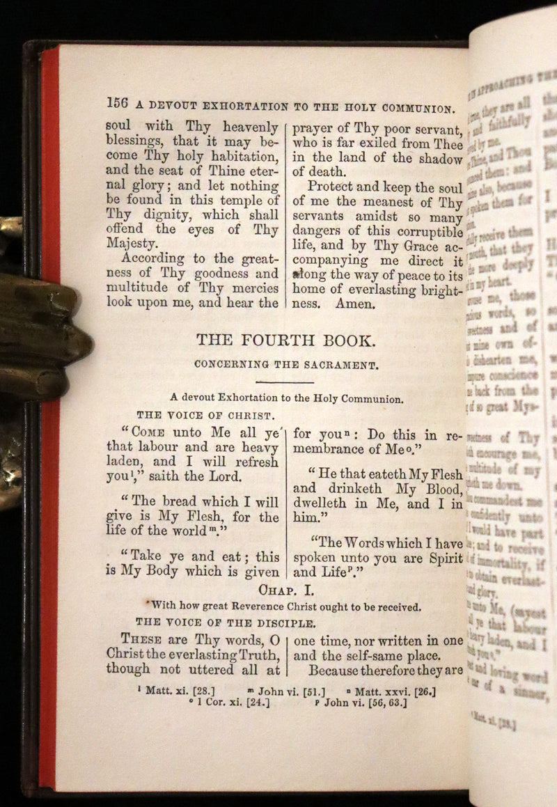 1866 Rare Book in a Nice Morocco binding - Of The Imitation of Christ by Thomas à Kempis. In Four Books.