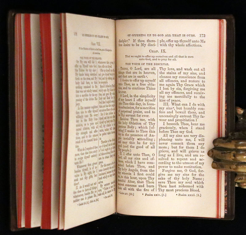 1866 Rare Book in a Nice Morocco binding - Of The Imitation of Christ by Thomas à Kempis. In Four Books.