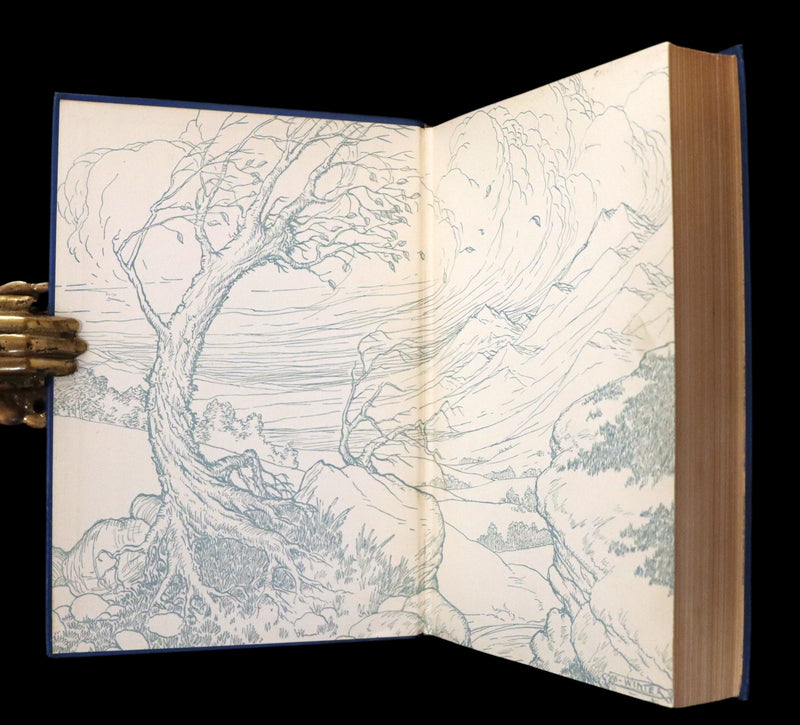 1916 Rare Book - Life and Adventures of Robinson Crusoe by Daniel Defoe. Illustrated by Milo Winter.