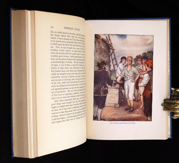 1916 Rare Book - Life and Adventures of Robinson Crusoe by Daniel Defoe. Illustrated by Milo Winter.