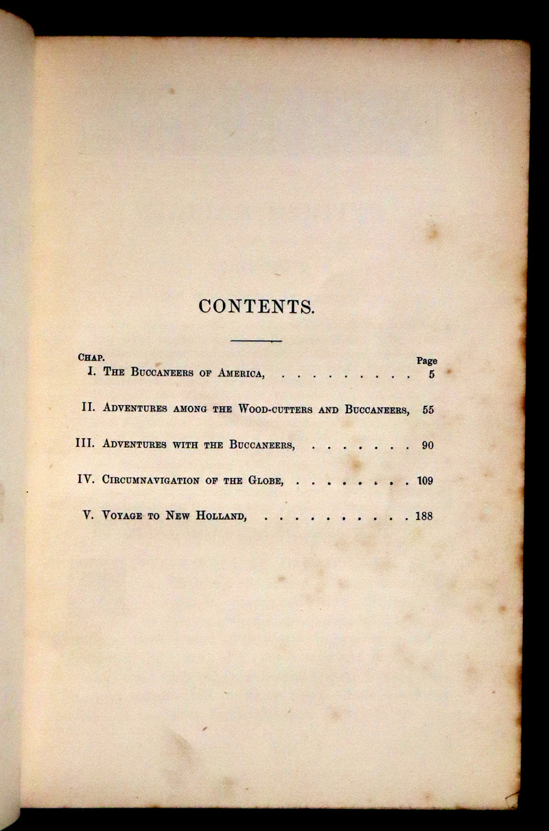 1895 Rare Pirate Book - The Life and Adventures of William Dampier with a History of The Buccaneers of America.
