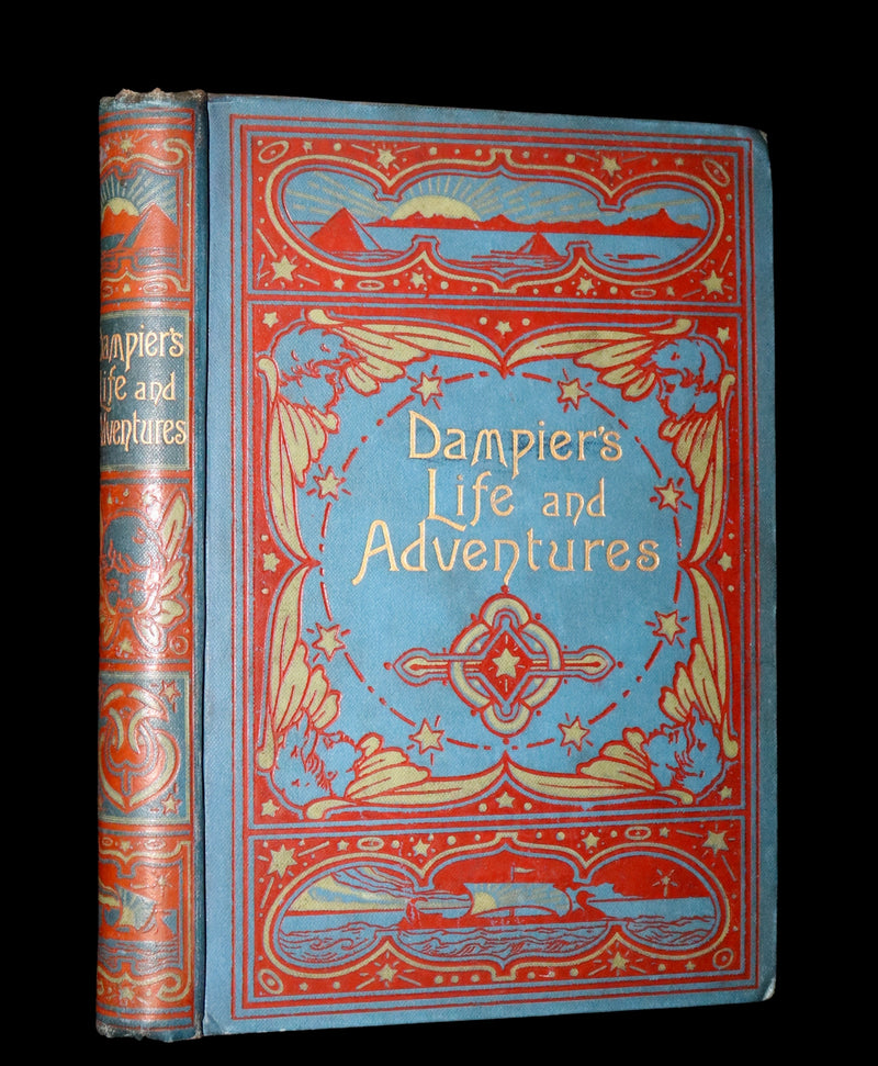 1895 Rare Pirate Book - The Life and Adventures of William Dampier with a History of The Buccaneers of America.