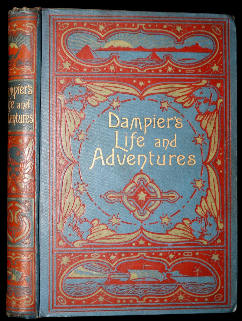 1895 Rare Pirate Book - The Life and Adventures of William Dampier with a History of The Buccaneers of America.