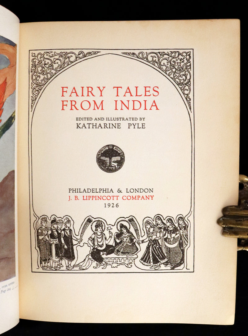 1926 Rare First Edition - Fairy Tales from India edited and illustrated by Katharine Pyle.
