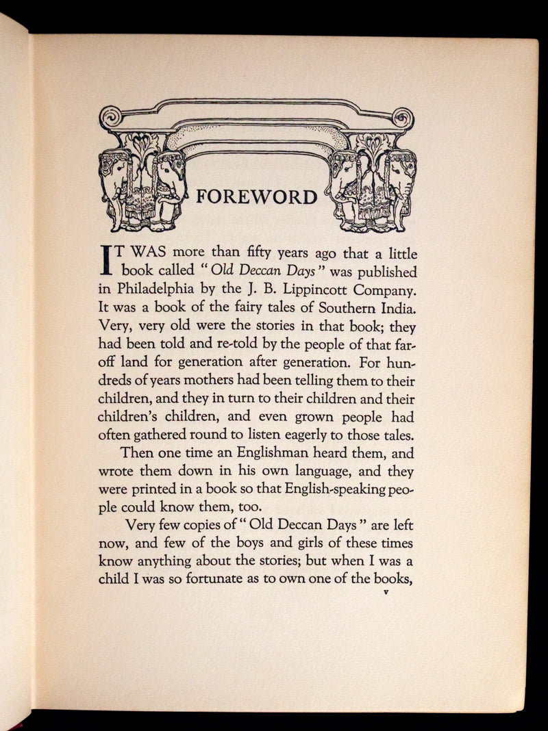 1926 Rare First Edition - Fairy Tales from India edited and illustrated by Katharine Pyle.