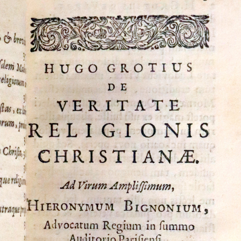 1669 Rare Book - On The Truth of the Christian Religion by Hugo Grotius. De Veritate Religionis Christianae.