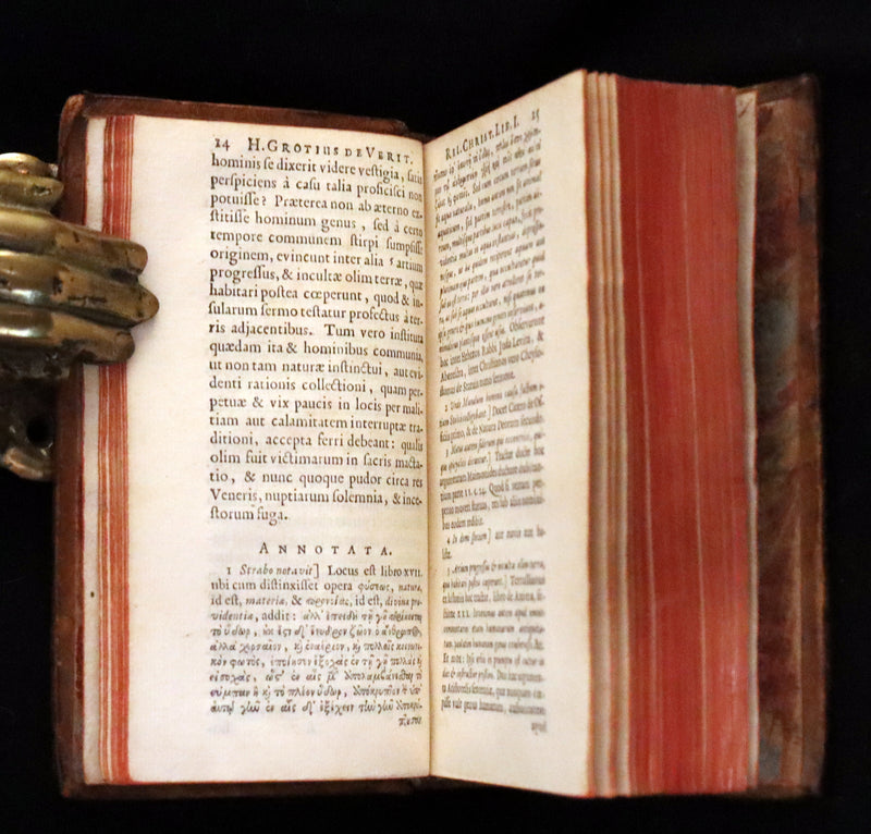 1669 Rare Book - On The Truth of the Christian Religion by Hugo Grotius. De Veritate Religionis Christianae.