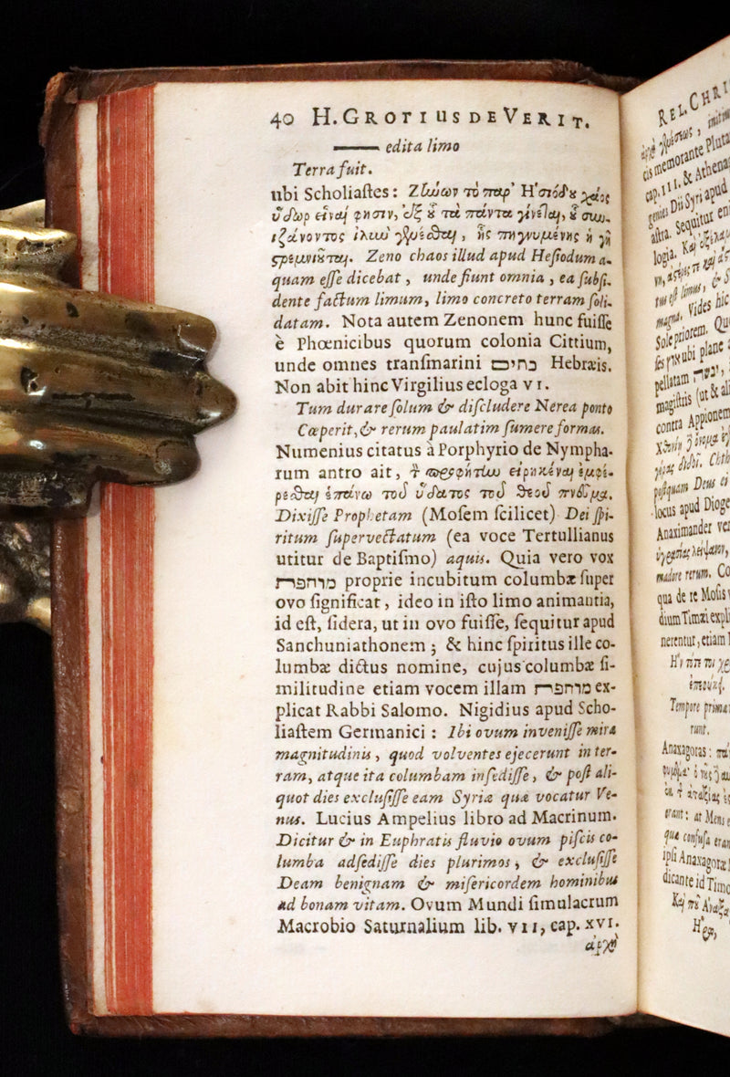 1669 Rare Book - On The Truth of the Christian Religion by Hugo Grotius. De Veritate Religionis Christianae.