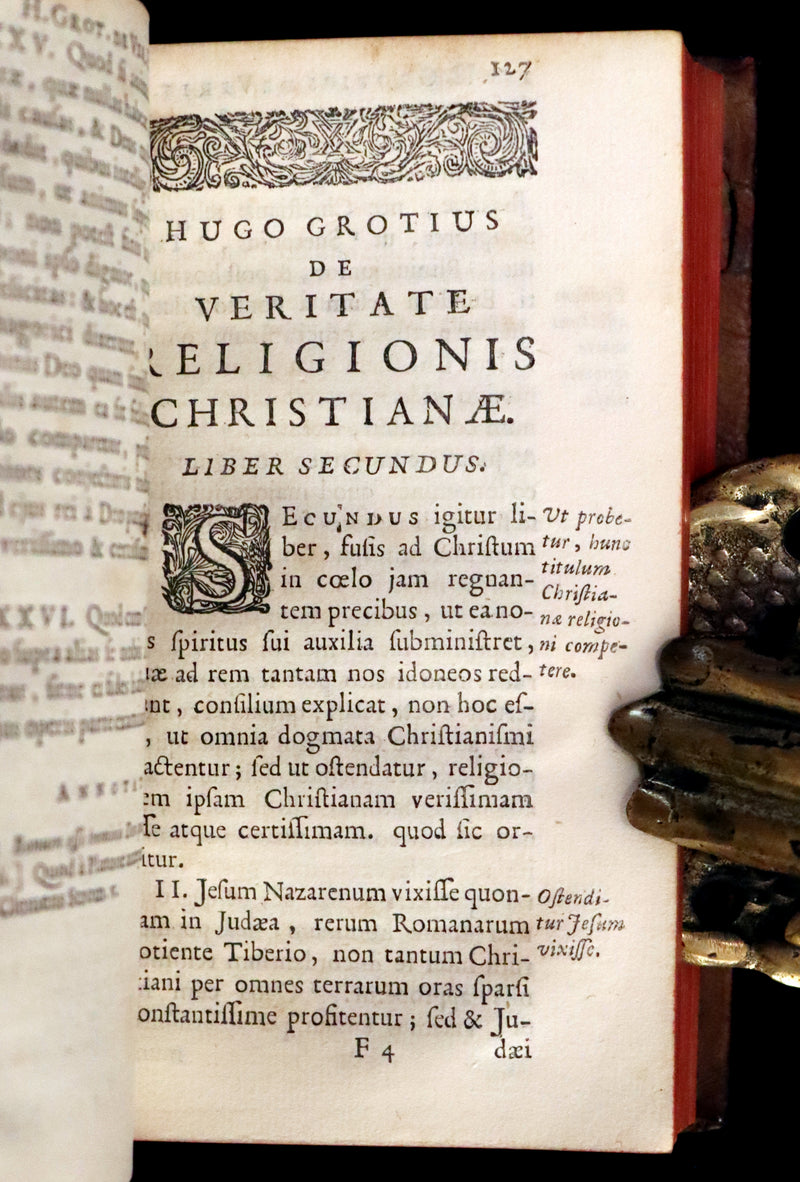 1669 Rare Book - On The Truth of the Christian Religion by Hugo Grotius. De Veritate Religionis Christianae.