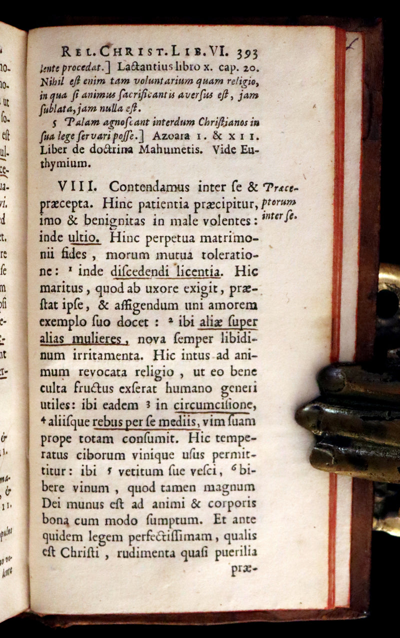 1669 Rare Book - On The Truth of the Christian Religion by Hugo Grotius. De Veritate Religionis Christianae.