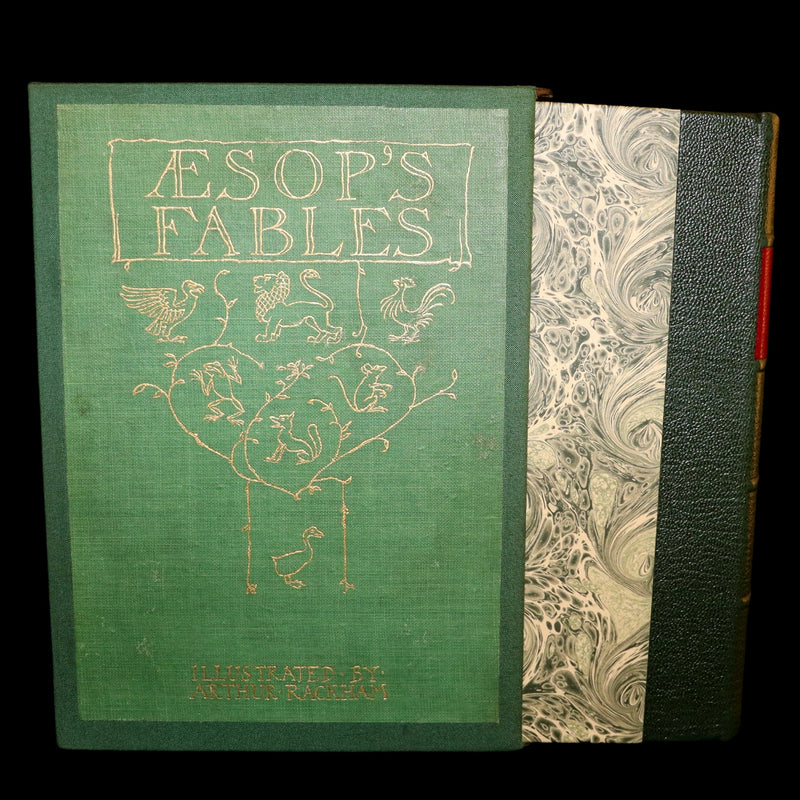 1912 Rare First Edition - AESOP'S FABLES Illustrated by Arthur RACKHAM. Presentation Copy.