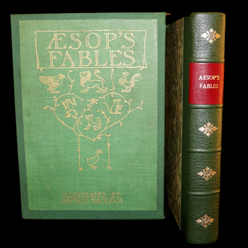 1912 Rare First Edition - AESOP'S FABLES Illustrated by Arthur RACKHAM. Presentation Copy.