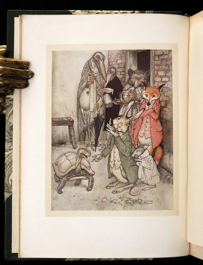 1912 Rare First Edition - AESOP'S FABLES Illustrated by Arthur RACKHAM. Presentation Copy.