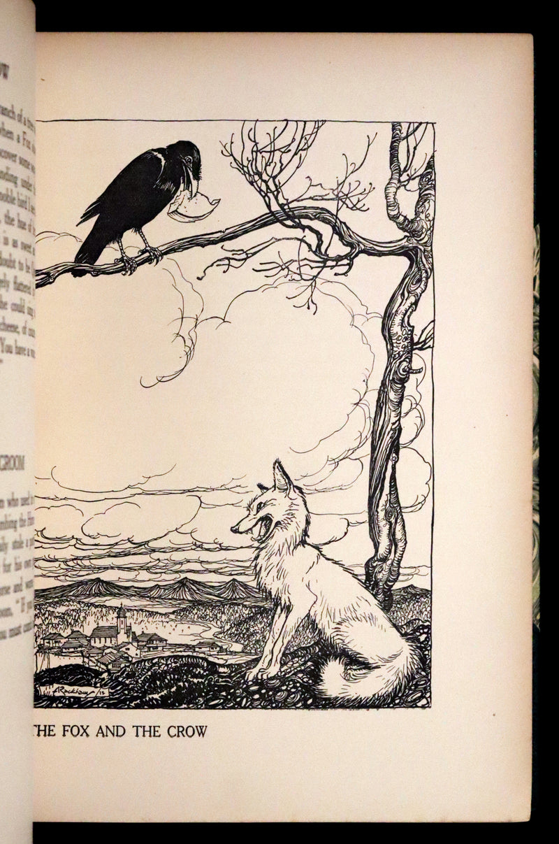 1912 Rare First Edition - AESOP'S FABLES Illustrated by Arthur RACKHAM. Presentation Copy.