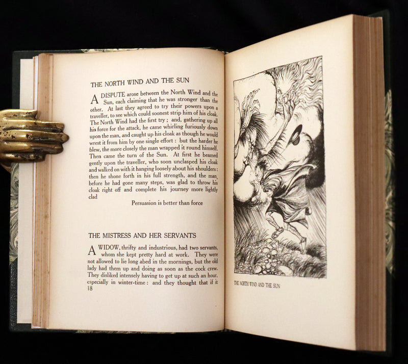 1912 Rare First Edition - AESOP'S FABLES Illustrated by Arthur RACKHAM. Presentation Copy.