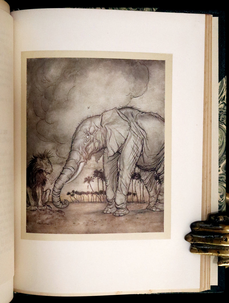 1912 Rare First Edition - AESOP'S FABLES Illustrated by Arthur RACKHAM. Presentation Copy.