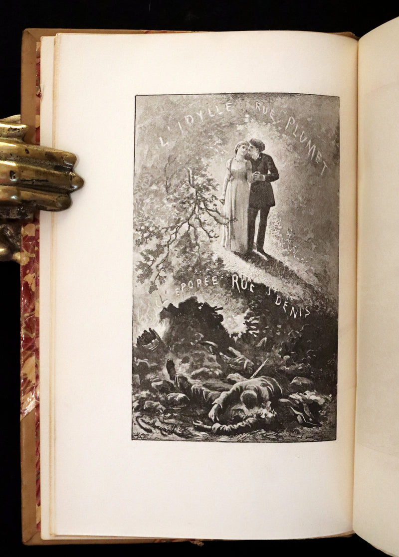 1887 Rare Victorian Book set - LES MISERABLES by Victor Hugo. Illustrated.