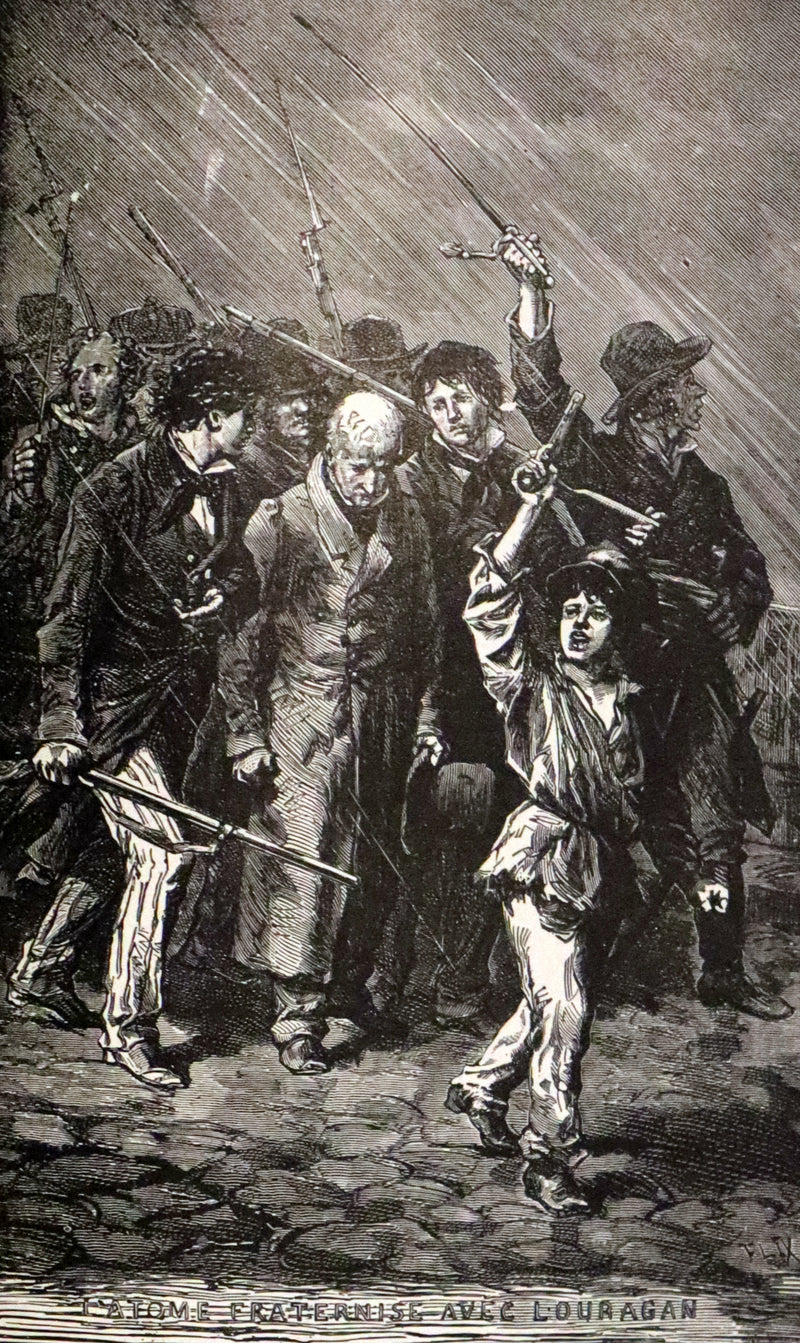 1887 Rare Victorian Book set - LES MISERABLES by Victor Hugo. Illustrated.