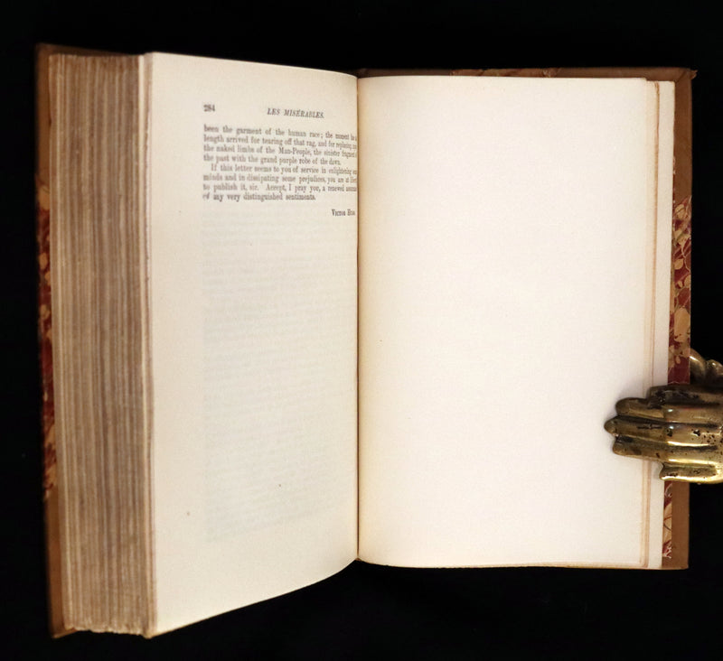 1887 Rare Victorian Book set - LES MISERABLES by Victor Hugo. Illustrated.
