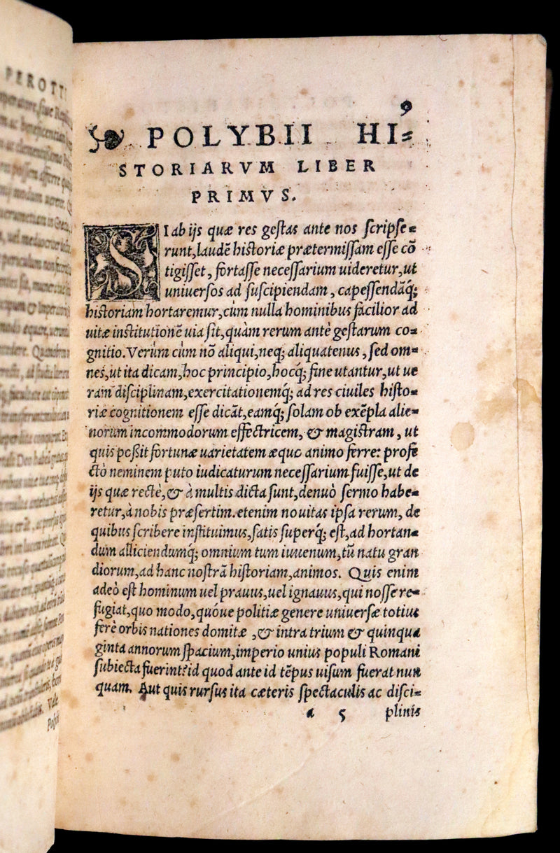 1557 Rare Latin Vellum Book - Polybius - Roman Republic's Histories - Megalopolitani Historiarum.