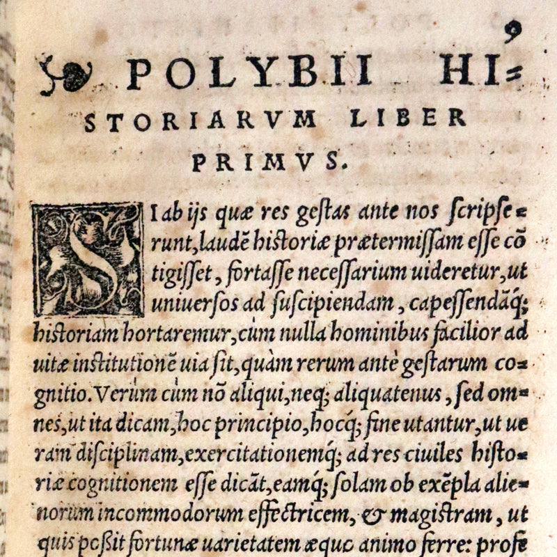 1557 Rare Latin Vellum Book - Polybius - Roman Republic's Histories - Megalopolitani Historiarum.