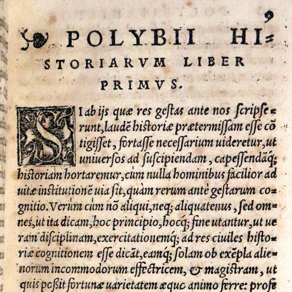 1557 Rare Latin Vellum Book - Polybius - Roman Republic's Histories - Megalopolitani Historiarum.