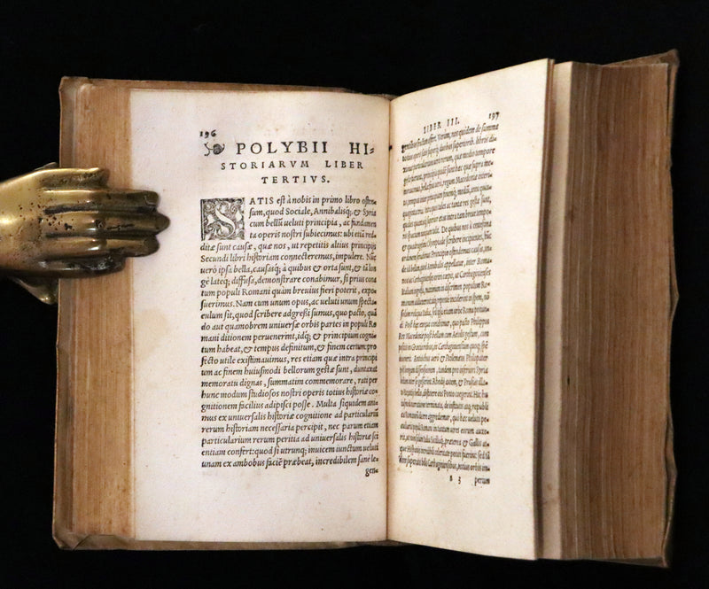 1557 Rare Latin Vellum Book - Polybius - Roman Republic's Histories - Megalopolitani Historiarum.