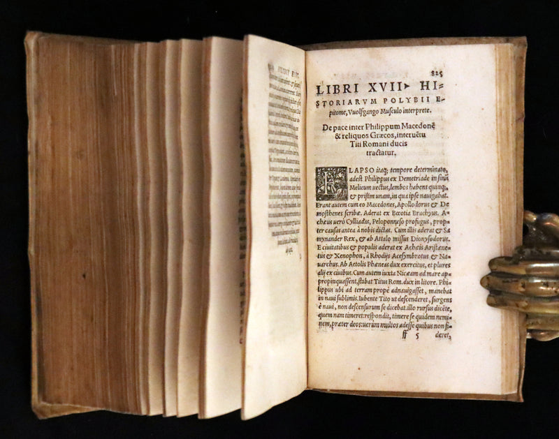 1557 Rare Latin Vellum Book - Polybius - Roman Republic's Histories - Megalopolitani Historiarum.