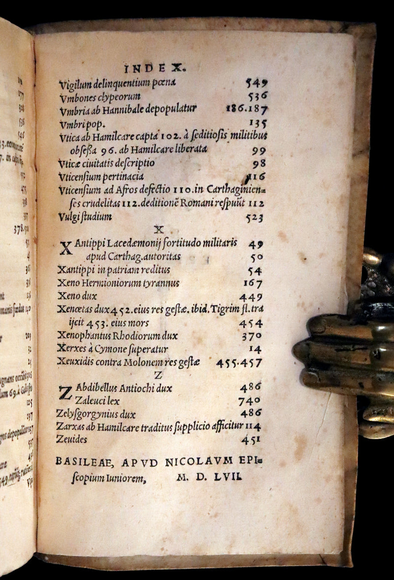 1557 Rare Latin Vellum Book - Polybius - Roman Republic's Histories - Megalopolitani Historiarum.
