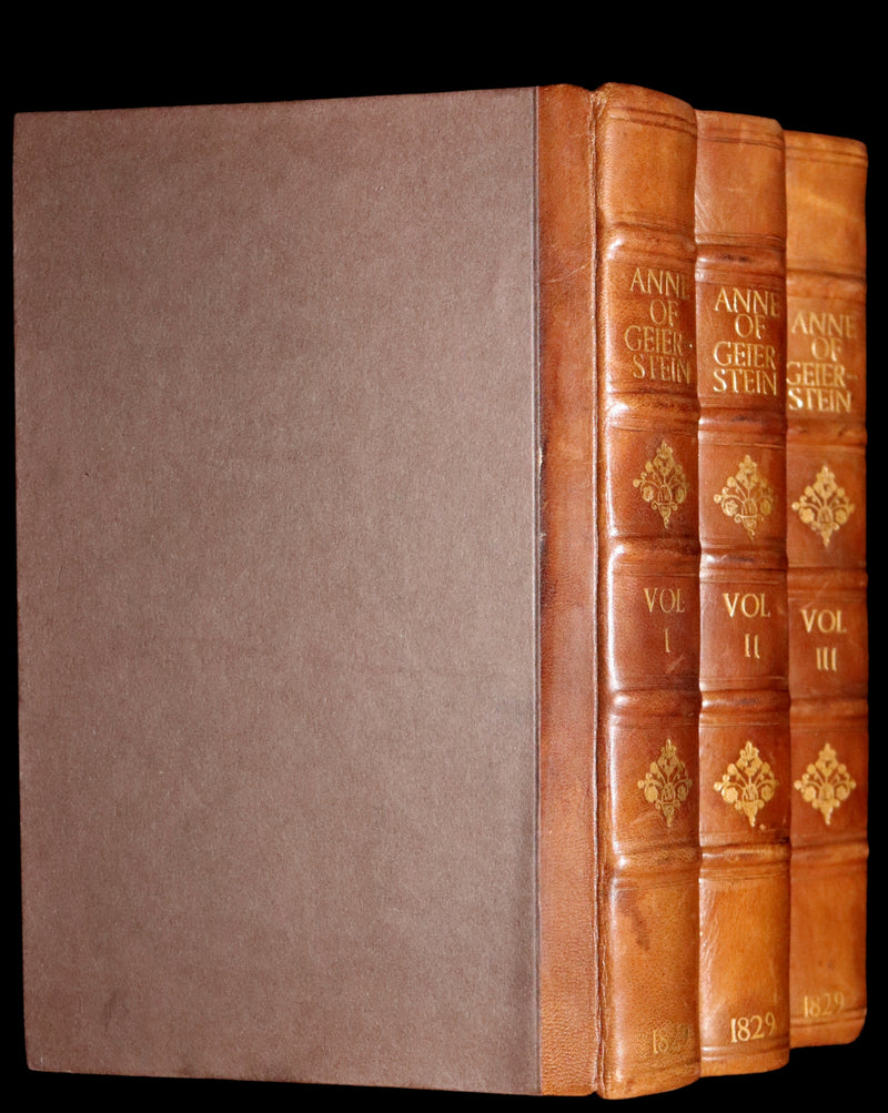 1829 Rare First Edition Book Set - ANNE OF GEIERSTEIN, or The Maiden of the Mist by Sir Walter Scott.