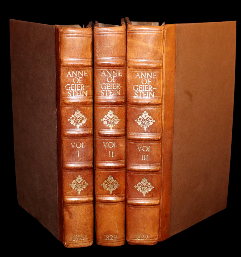 1829 Rare First Edition Book Set - ANNE OF GEIERSTEIN, or The Maiden of the Mist by Sir Walter Scott.