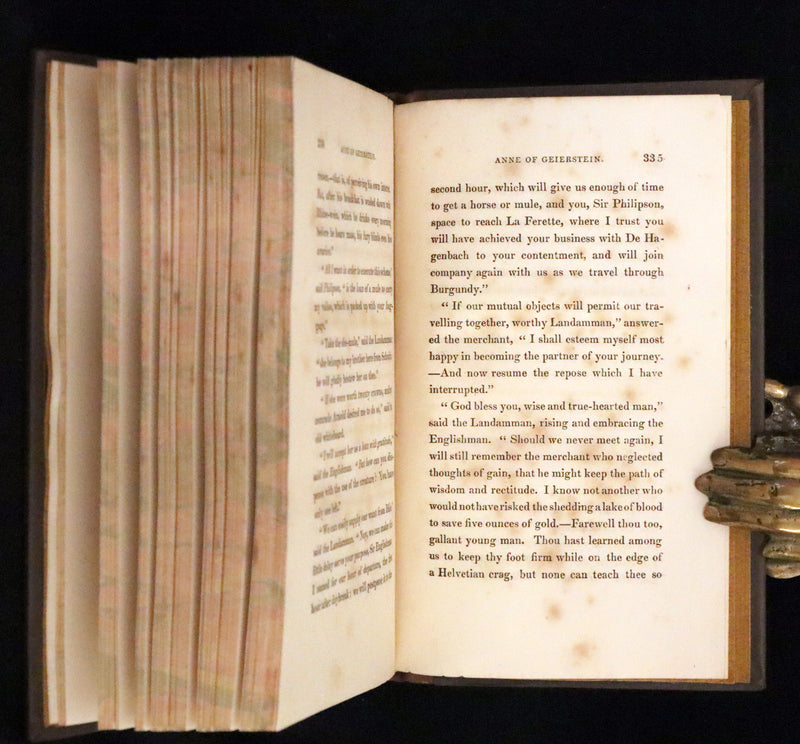 1829 Rare First Edition Book Set - ANNE OF GEIERSTEIN, or The Maiden of the Mist by Sir Walter Scott.