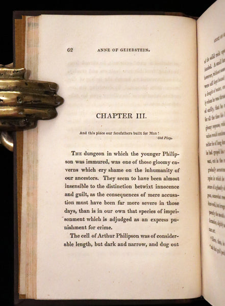 1829 Rare First Edition Book Set - ANNE OF GEIERSTEIN, or The Maiden of the Mist by Sir Walter Scott.