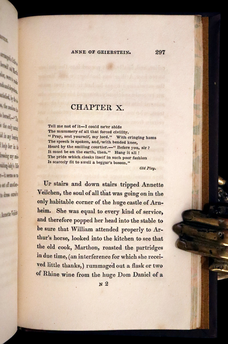 1829 Rare First Edition Book Set - ANNE OF GEIERSTEIN, or The Maiden of the Mist by Sir Walter Scott.