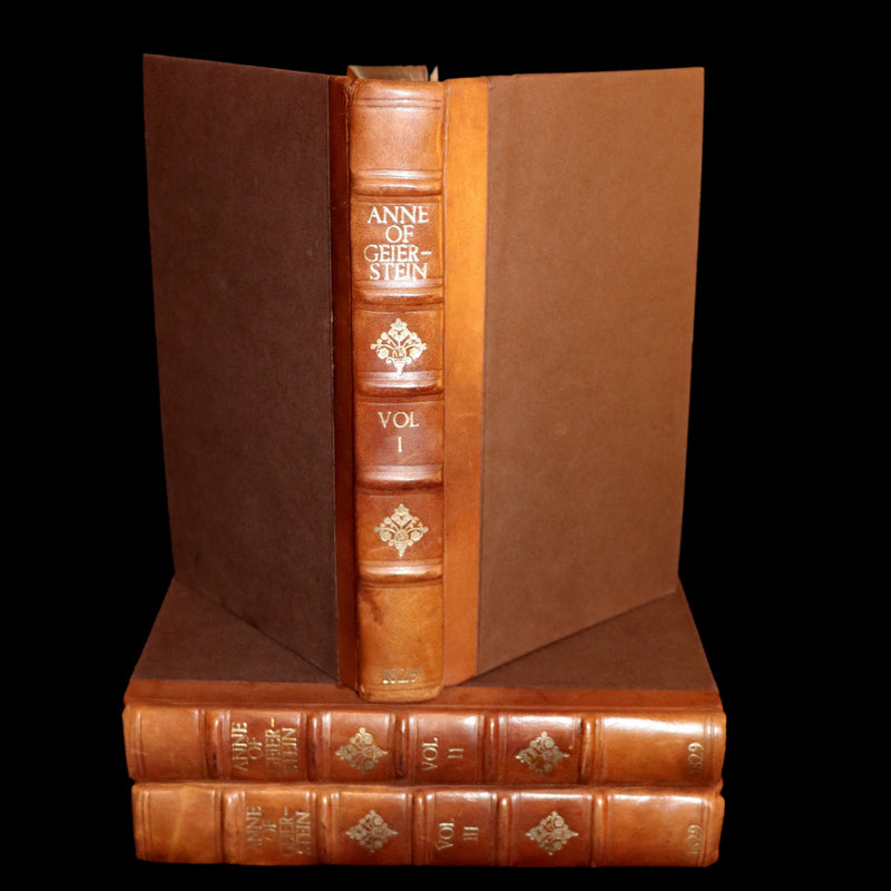1829 Rare First Edition Book Set - ANNE OF GEIERSTEIN, or The Maiden of the Mist by Sir Walter Scott.