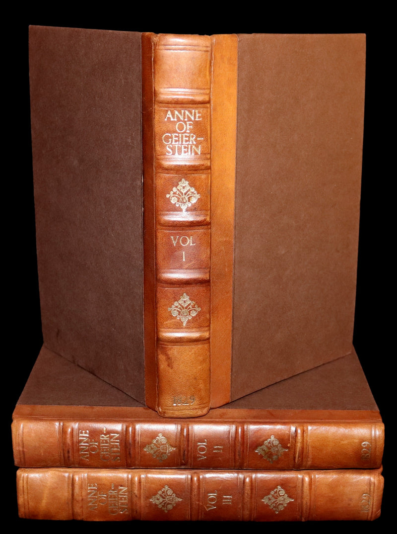 1829 Rare First Edition Book Set - ANNE OF GEIERSTEIN, or The Maiden of the Mist by Sir Walter Scott.