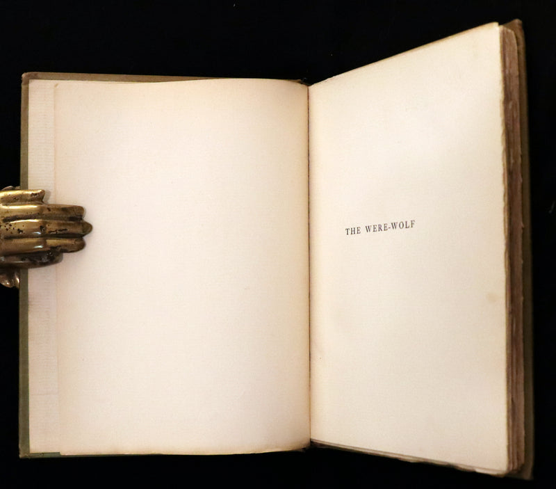 1896 Rare First Edition Book on Werewolves - THE WERE-WOLF by Clemence Housman.