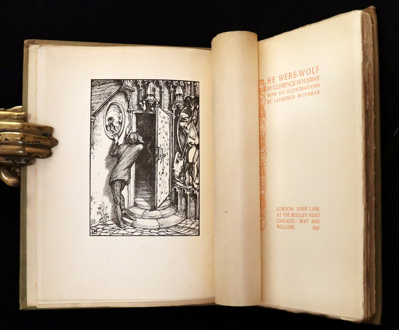 1896 Rare First Edition Book on Werewolves - THE WERE-WOLF by Clemence Housman.