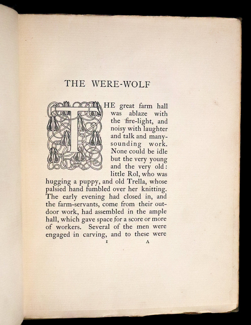 1896 Rare First Edition Book on Werewolves - THE WERE-WOLF by Clemence Housman.