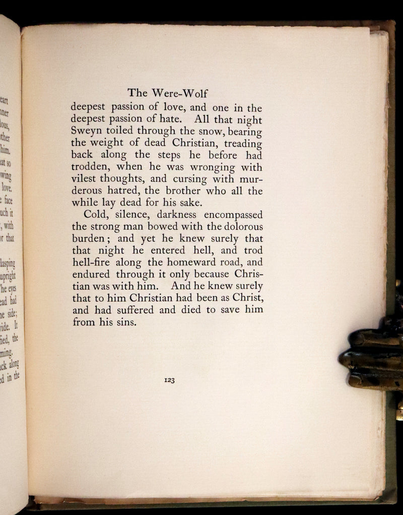 1896 Rare First Edition Book on Werewolves - THE WERE-WOLF by Clemence Housman.